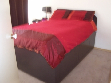 Custom built double bed