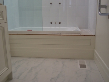 Bath base panel to match vanity